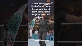 Olivia Fairbrother Has Defeated Lauren Casper And Ended Her Championship Reign Of Over 100 Days [upl. by Seale]