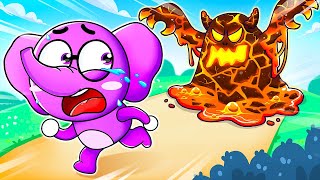 Escape From The Lava Floor 😱  Lava Monster Song  Singalong with Lamba Lamby [upl. by Lunetta]