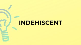 What is the meaning of the word INDEHISCENT [upl. by Oirad]