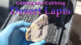 Cutting and Cabbing Dumorterite quotDesert Lapisquot 204 205 and 206 Cabochons [upl. by Zacherie879]