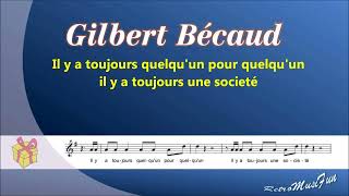 Gilbert Bécaud  La solitude ça n’existe pas  Karaoke [upl. by Reiter]