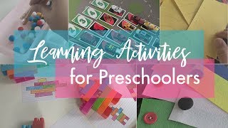 5 Simple and Fun Preschool Activities  Learning At Home Activities [upl. by Pinkham]