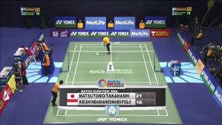 SF  2014 Hong Kong Open  Misaki MatsutomoAyaka Takahashi vs Nitya MaheswariGreysia Polii [upl. by Ailemac]