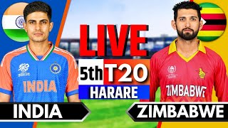 India vs Zimbabwe 5th T20  Live Cricket Match Today  IND vs ZIM Live Match Today  IND vs ZIM [upl. by Martelle]