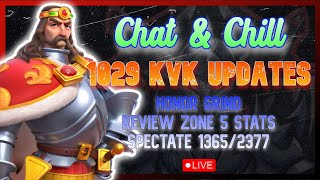 Chat amp Chill  1029 KvK Update w Stats  Spectate 1365 KvK  Rise of Kingdoms [upl. by Hollis]