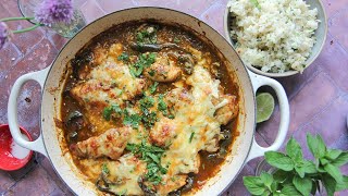 Skillet Salsa Chicken w Cilantro Lime Rice [upl. by Eedoj]