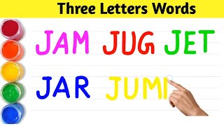 three letter words rat bat mat fat cat hat sat  at word family  phonics for kids [upl. by Am775]