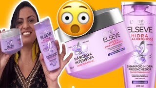 Resenha MÁSCARA HIDRA HIALURÔNICO Elseve e SHAMPOO PREENCHEDOR [upl. by Kellie880]