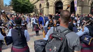 Capital District Youth Pipe Band at Piping Live 2024 TGI Fridays clip 1 [upl. by Assyla924]