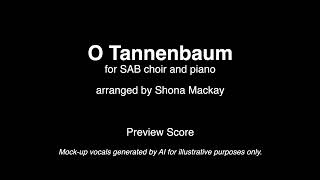 O TannenbaumO Christmas Tree  SAB choir and piano Preview Score [upl. by Eseret]