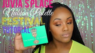 Juvias Place Nubian Palette FESTIVAL MAKEUP Tutorial [upl. by Ailana]