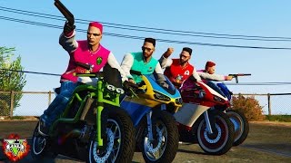 GTA 5 Playing Motorcycle STUNT Races With Friends D [upl. by Miarhpe]