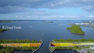 The Veluwemeer Aqueduct Netherlands Unique Water Bridge [upl. by Haibot]