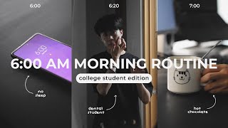 6am college morning routine  peaceful amp productive habits college edition [upl. by Enoek]