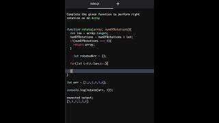 25 JS Interview Question  JS Coding question Rotate Arrjavascript interviewpreparation frontend [upl. by Llesram]