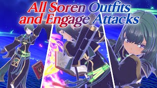 Fire Emblem Engage  All Emblem Soren Engage Appearances and Attacks [upl. by Moria]