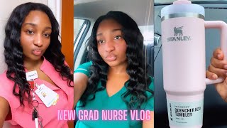 NEW GRAD ICU NURSE VLOG 🩺 My last shifts as a PCT  Shopping for nursing essentials 💕 [upl. by Galloway678]