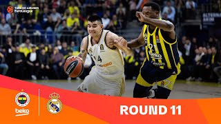 Fenerbahce Beko IstanbulReal Madrid  Round 11 Highlights  202324 Turkish Airlines EuroLeague [upl. by Emmit306]