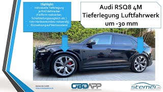 Audi RSQ8 4M Luftfahrwerk Tieferlegung individuell automatisiert mit OBDAPP [upl. by Keram]