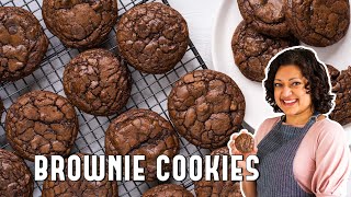 Brownie Cookies Brookies  A Delicious  Chewy Chocolate Chip Recipe [upl. by Wincer208]