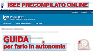 Come fare lISEE Precompilato 2024 online  Tutorial [upl. by Ejroj426]