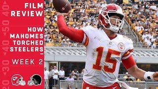 How Patrick Mahomes Torched the Steelers with 6 TD Passes  NFL Film Review [upl. by Arraeis910]