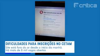 Usuários relatam dificuldades para inscrições em 8 mil vagas de cursos do Cetam [upl. by Adnarem881]