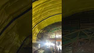 Tunnel waterproofing work  PVC Membrane waterproofing  shorts shortvideo [upl. by Bruni924]