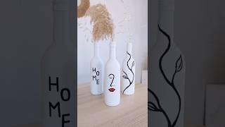 Cam şişelerden dekoratif vazo nasıl yapılır ✨️ Detaylı video kanalda glassbottleart diy [upl. by Hpeosj134]