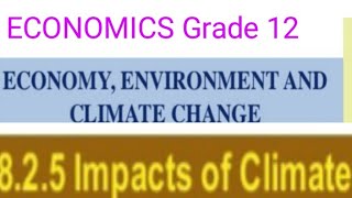 ECONOMICS important Class12 CHAPTER 8 Part 5 Impacts of Climate CHANGE [upl. by Attenyl]