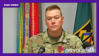 Raw video Officials provide update on death of Army sergeant at Fort Leonard Wood [upl. by Notlil]