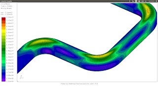 CalculiX  Pipline Under Temperature Load [upl. by Mou]