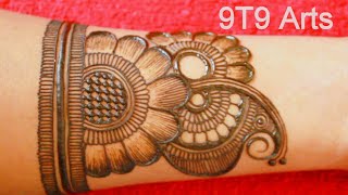 Very Easy and Stylish Front Hand Arabic Mehndi Design for Karwa Chauth 2023  Mehandi ka Design [upl. by Suivatram]