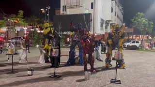 Langkawi Pantai Cenang Beach show  SpiderManBatmanTransformer Show  Malaysia vlog 2 langkawi [upl. by Annaert633]