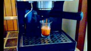 Espresso shot from Saeco non pressurized portafilter [upl. by Slater]