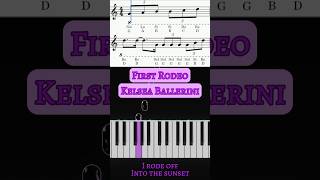 Kelsea Ballerini  First Rodeo Piano Cover KelseaBallerini FirstRodeo PianoShorts Tutorial [upl. by Naujd]