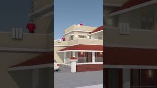 Latrite stone house 3d elevation [upl. by Gneh]