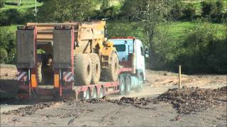 Moving a dump truck on a lowbed [upl. by Ditter307]