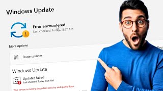 2023 NEW FIX Windows Update quotError Encounteredquot or quotUpdate Failedquot in Windows 1011 [upl. by Hoye]
