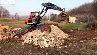 Un cantiere per le piste forestali con la MBC50 su pala gommata Kaiser [upl. by Adnirol556]