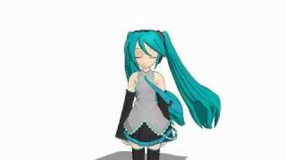 Miku speaks in ENGLISH then starts to sing quotPackagedquot MikuMikuDance [upl. by Selym]