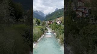 Stunning views at Lago di Molveno LagoDiMolveno Italy Dolomites TravelShorts MountainEscape [upl. by Nimzzaj]