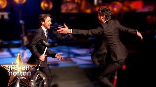 James McAvoy AND Mark Ruffalo Ride Unicycles Round the Studio  The Graham Norton Show [upl. by Toinette572]