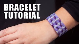 Easy Peyote Beaded Bracelet Tutorial  Live Beading Tutorial [upl. by Aneerak984]