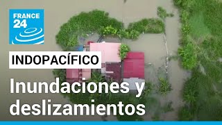 China y Filipinas luchan por recuperarse de inundaciones y deslizamientos de tierra [upl. by Anawit]