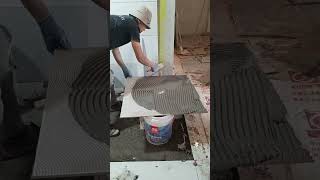 Tile Installation construction fyp fypシ゚viral fypshort short [upl. by Fayette]