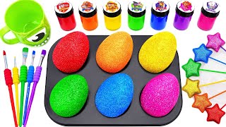 Satisfying Video Rainbow Mixing All Lollipop amp Color EGGS From My Rainbow Magic Candy amp Cutting ASMR [upl. by Ueihtam832]