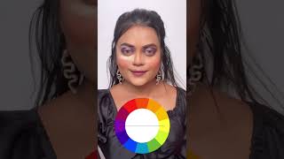 Colour full eye makeup and colour wheel theory makeup colourfulleyemakeup makeuptips [upl. by Ayadahs]