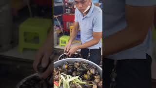 Vietnamese Style steamed Periwinkle snail with Garlic seafood snail streetfoodindonesia [upl. by Ferri886]