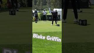 Blake GriffinNBA big iron shot off the tee 🏌️‍♂️ playing w ARod ⚾️ and Miles Teller 🎬 [upl. by Jann]